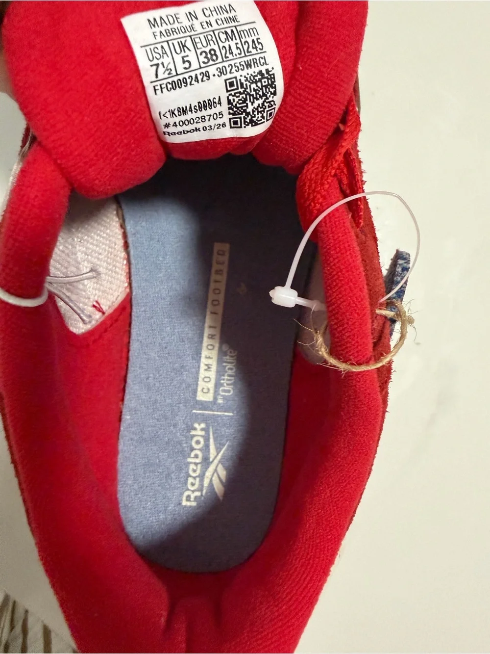 Reebok Red Suede Gum Sole Retro Sneakers Women’s 7.5 NWT